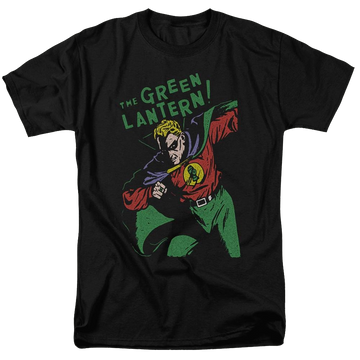 Black men's regular fit t-shirt with Green Lantern DC Comics First graphic