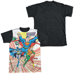 DC Comics Coming At You - Men's Black Back T-Shirt Men's Black Back T-Shirt Justice League   