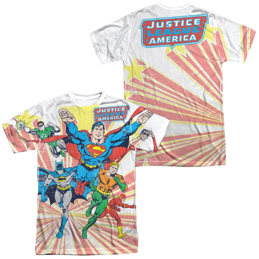 DC Comics Coming At You Men's All Over Print T-Shirt Men's All-Over Print T-Shirt Justice League   