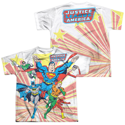 Justice League Coming At You (Front/Back Print) - Youth All-Over Print T-Shirt Youth All-Over Print T-Shirt (Ages 8-12) Justice League   
