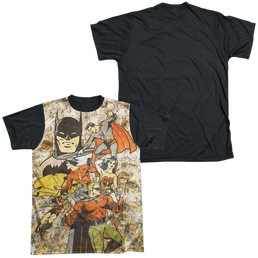 DC Comics All Stars - Men's Black Back T-Shirt Men's Black Back T-Shirt Justice League   