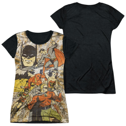 DC Comics All Stars - Juniors Black Back T-Shirt Juniors Black Back T-Shirt Justice League   