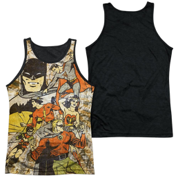 DC Comics All Stars Men's Black Back Tank Men's Black Back Tank Justice League   