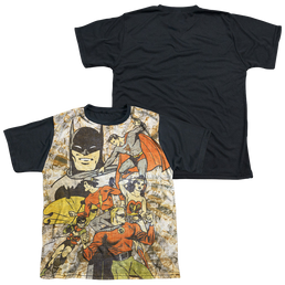 Justice League All Stars - Youth Black Back T-Shirt Youth Black Back T-Shirt (Ages 8-12) Justice League   