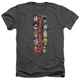 DC Comics Stacked Justice - Men's Heather T-Shirt Men's Heather T-Shirt Justice League   