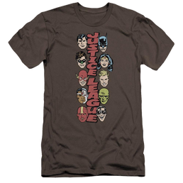 DC Comics Stacked Justice - Men's Premium Slim Fit T-Shirt Men's Premium Slim Fit T-Shirt Justice League   