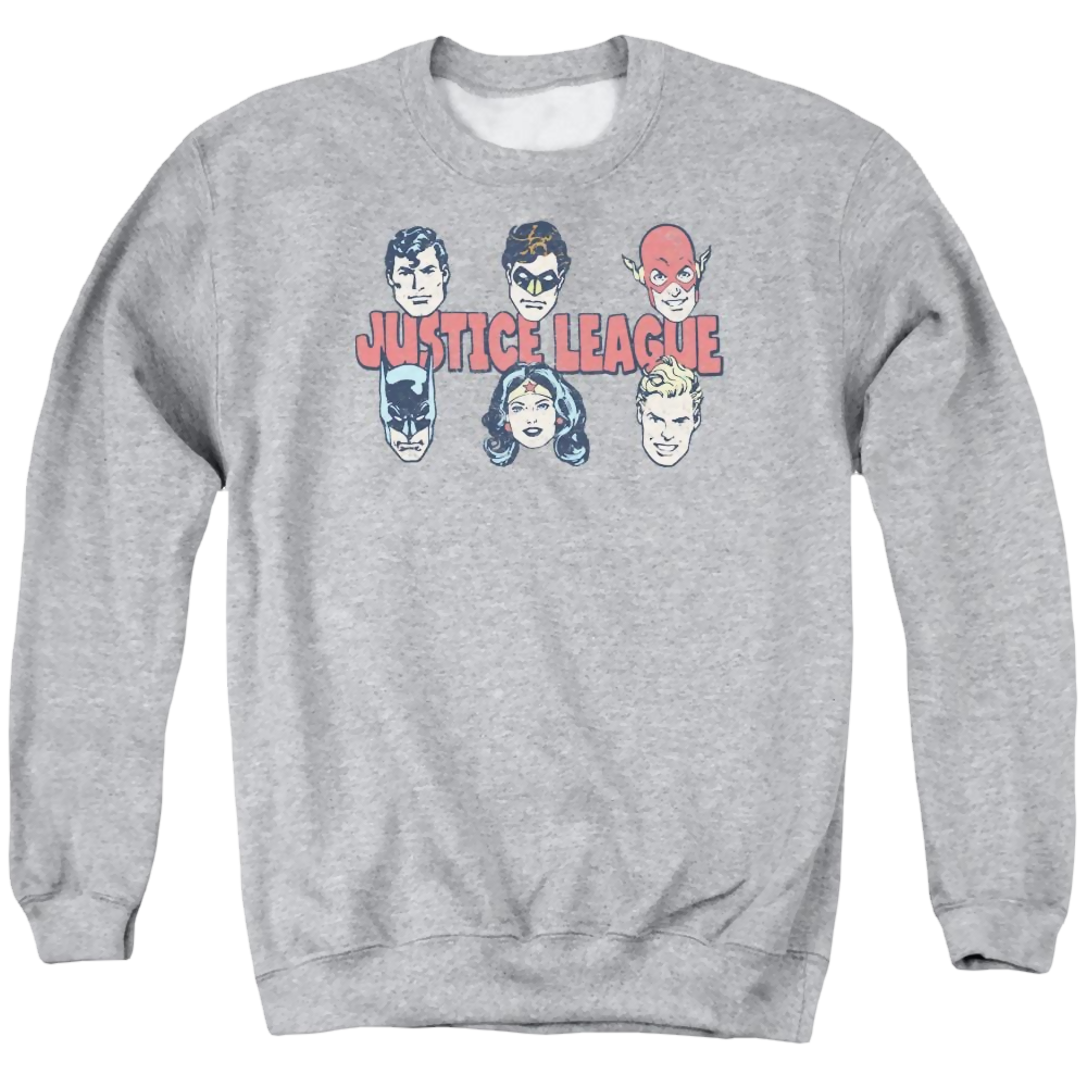 DC Comics Justice Lineup - Men's Crewneck Sweatshirt Men's Crewneck Sweatshirt Justice League   