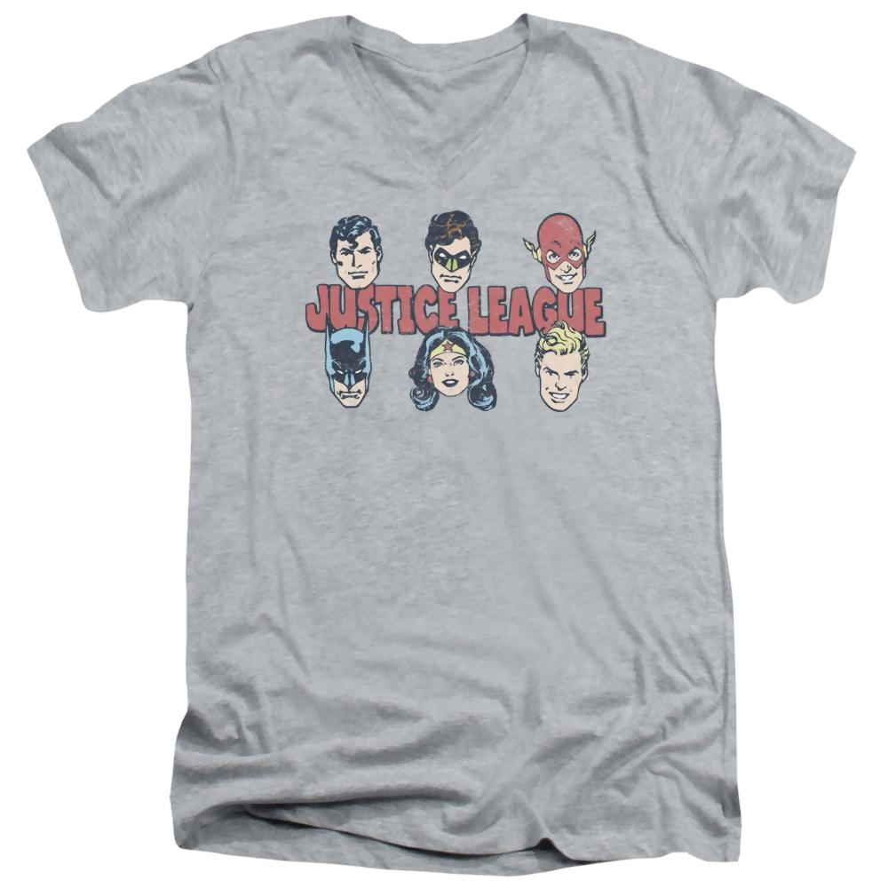 DC Comics Justice Lineup - Men's V-Neck T-Shirt Men's V-Neck T-Shirt Justice League   