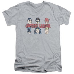 DC Comics Justice Lineup - Men's V-Neck T-Shirt Men's V-Neck T-Shirt Justice League   