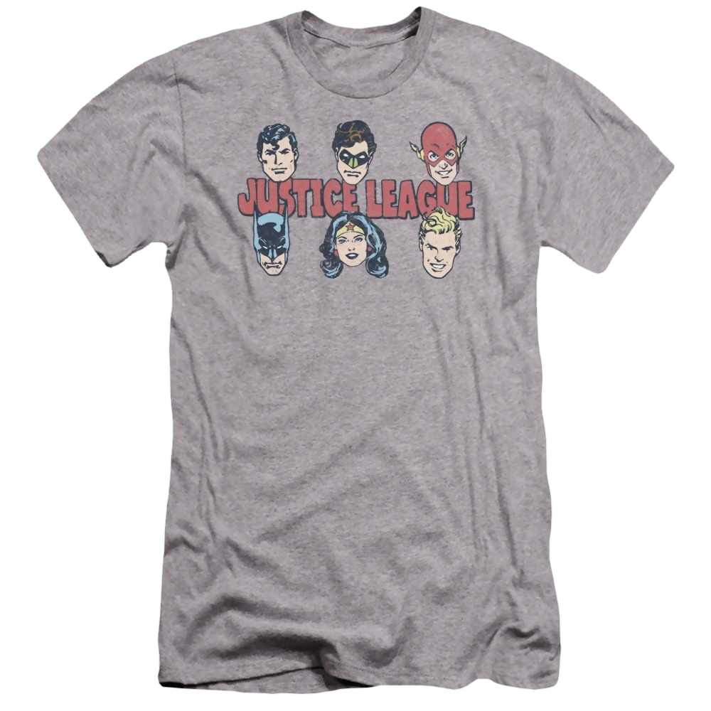 DC Comics Justice Lineup - Men's Premium Slim Fit T-Shirt Men's Premium Slim Fit T-Shirt Justice League   