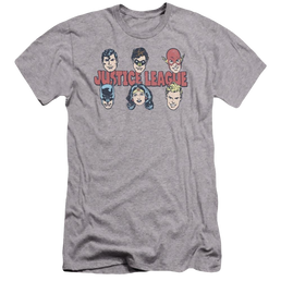DC Comics Justice Lineup - Men's Premium Slim Fit T-Shirt Men's Premium Slim Fit T-Shirt Justice League   