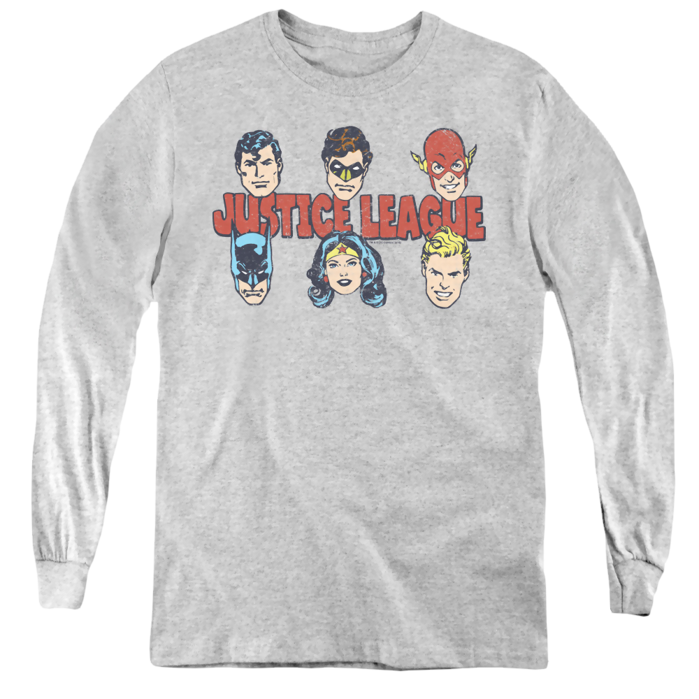 Justice League Justice Lineup - Youth Long Sleeve T-Shirt Youth Long Sleeve T-Shirt Justice League   