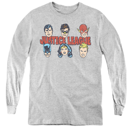 Justice League Justice Lineup - Youth Long Sleeve T-Shirt Youth Long Sleeve T-Shirt Justice League   