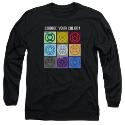 DC Comics Choose Your Color - Men's Long Sleeve T-Shirt Men's Long Sleeve T-Shirt Justice League   