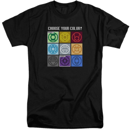 DC Comics Choose Your Color - Men's Tall Fit T-Shirt Men's Tall Fit T-Shirt Justice League   