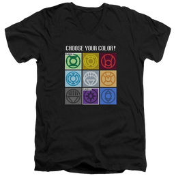 DC Comics Choose Your Color - Men's V-Neck T-Shirt Men's V-Neck T-Shirt Justice League   