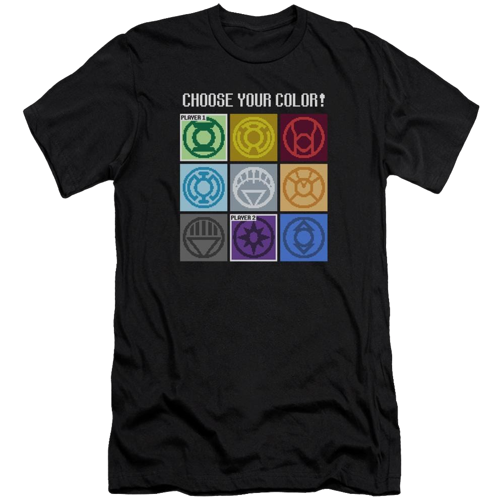 DC Comics Choose Your Color - Men's Premium Slim Fit T-Shirt Men's Premium Slim Fit T-Shirt Justice League   