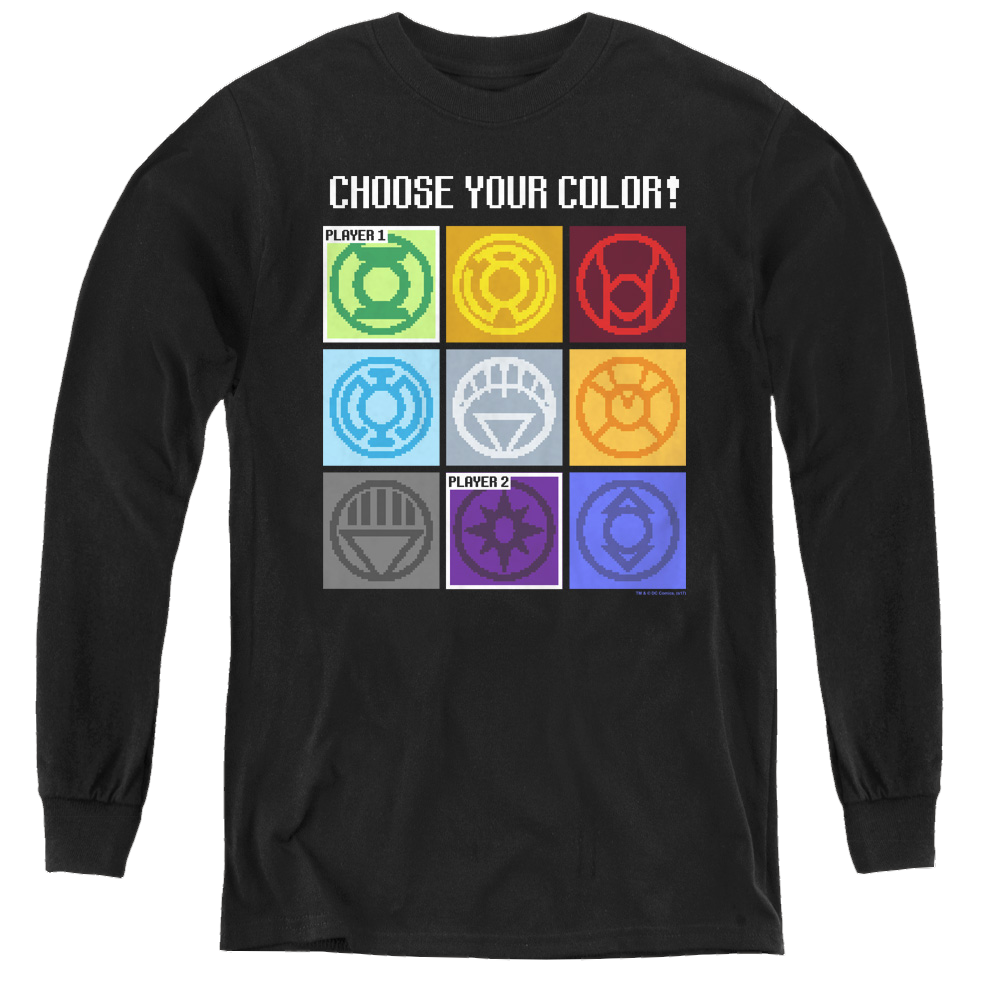 Justice League Choose Your Color - Youth Long Sleeve T-Shirt Youth Long Sleeve T-Shirt Justice League   