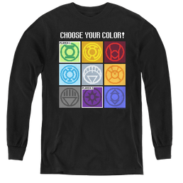 Justice League Choose Your Color - Youth Long Sleeve T-Shirt Youth Long Sleeve T-Shirt Justice League   