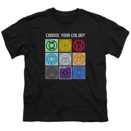 Justice League Choose Your Color - Youth T-Shirt Youth T-Shirt (Ages 8-12) Justice League   