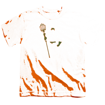 Orange youth t-shirt for ages 8 to 12 with Aquaman Aqua Min graphic