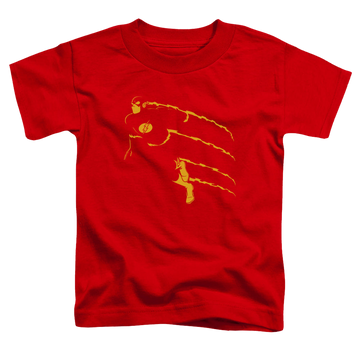 Red toddler t-shirt with Flash Min graphic