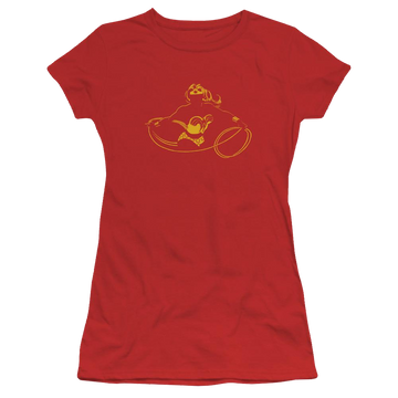 Red juniors t-shirt with Wonder Woman DC Comics Wonder Min graphic