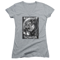 DC Comics Power - Juniors V-Neck T-Shirt Juniors V-Neck T-Shirt Green Lantern   