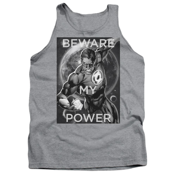 Athletic heather men's tank with Green Lantern DC Comics Power graphic
