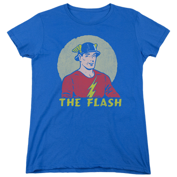 Royal women's t-shirt with The Flash Faded Circle graphic