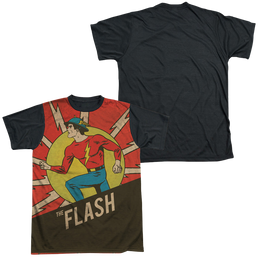 Flash, The Vintage Comic Flash - Men's Black Back T-Shirt Men's Black Back T-Shirt The Flash   