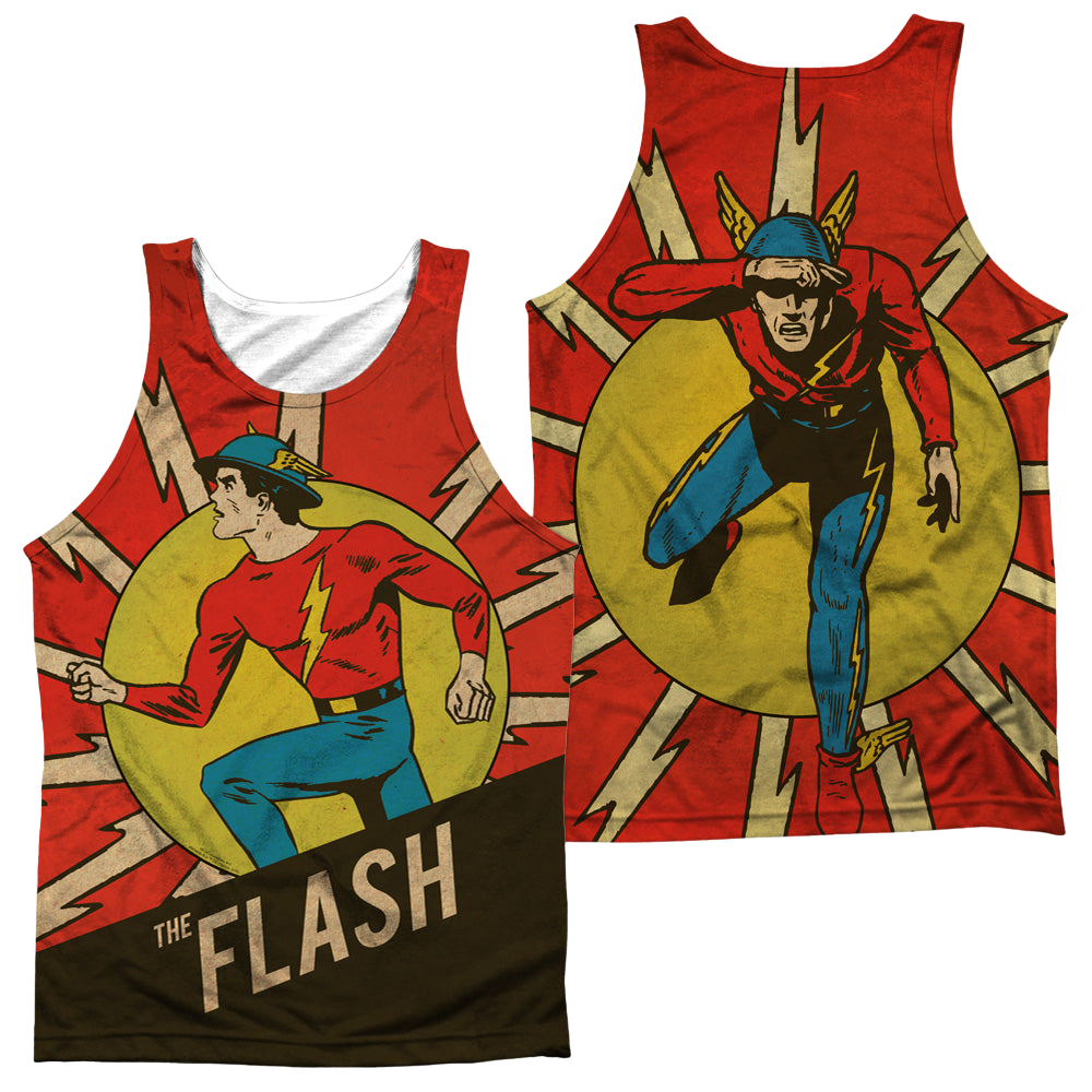 Flash, The Vintage Comic Flash F/B - Men's All Over Print Tank Top Men's All Over Print Tank The Flash   