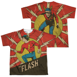 Flash, The Vintage Comic Flash - Youth All-Over Print T-Shirt Youth All-Over Print T-Shirt (Ages 8-12) The Flash   