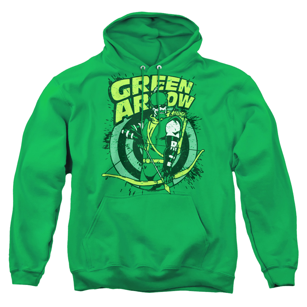 Green Arrow On Target - Pullover Hoodie Pullover Hoodie Green Arrow   
