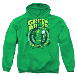 Green Arrow On Target - Pullover Hoodie Pullover Hoodie Green Arrow   