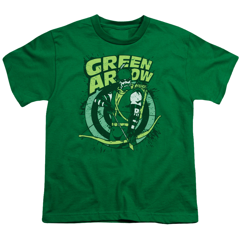 Green Arrow On Target - Youth T-Shirt Youth T-Shirt (Ages 8-12) Green Arrow   