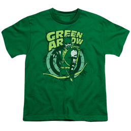 Green Arrow On Target - Youth T-Shirt Youth T-Shirt (Ages 8-12) Green Arrow   