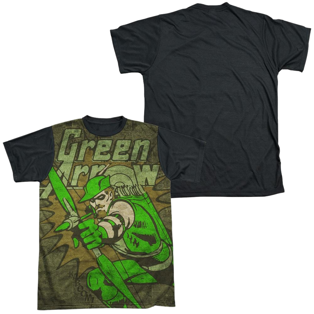 DC Comics Take Aim - Men's Black Back T-Shirt Men's Black Back T-Shirt Green Arrow   