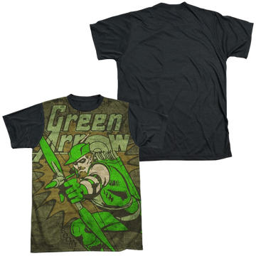 DC Comics Take Aim - Men's Black Back T-Shirt Men's Black Back T-Shirt Green Arrow   
