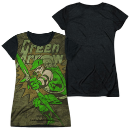 DC Comics Take Aim - Juniors Black Back T-Shirt Juniors Black Back T-Shirt Green Arrow   