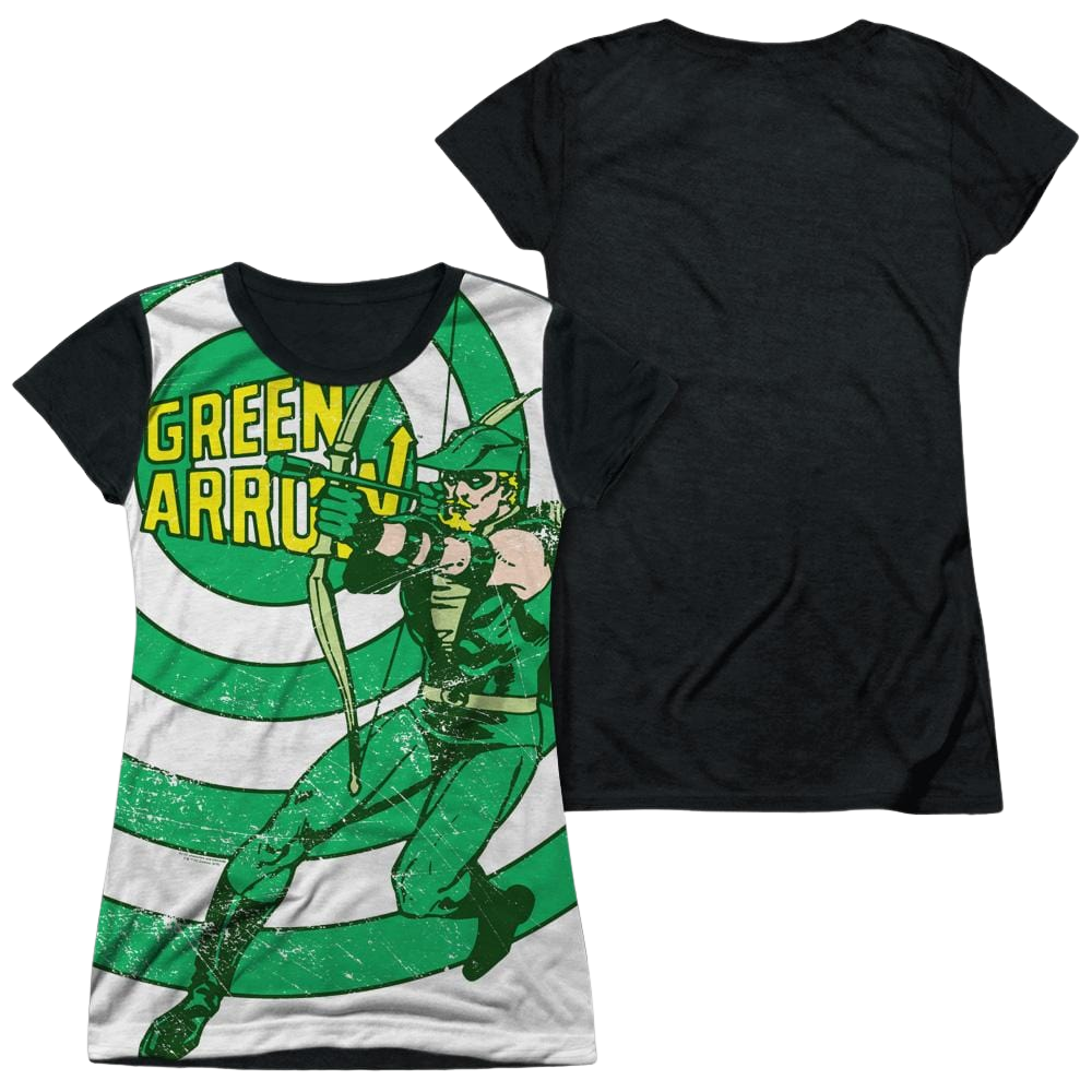 DC Comics Bullseye - Juniors Black Back T-Shirt Juniors Black Back T-Shirt Green Arrow   