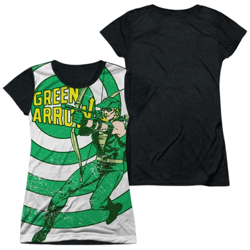 DC Comics Bullseye - Juniors Black Back T-Shirt Juniors Black Back T-Shirt Green Arrow   
