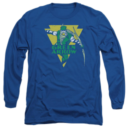 DC Comics Distressed Arrow - Men's Long Sleeve T-Shirt Men's Long Sleeve T-Shirt Green Arrow   