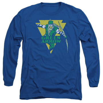 DC Comics Distressed Arrow - Men's Long Sleeve T-Shirt Men's Long Sleeve T-Shirt Green Arrow   