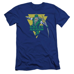 DC Comics Distressed Arrow - Men's Premium Slim Fit T-Shirt Men's Premium Slim Fit T-Shirt Green Arrow   