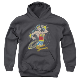 Wonder Woman Spinning - Youth Hoodie Youth Hoodie (Ages 8-12) Wonder Woman   