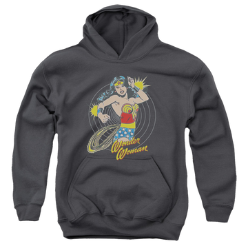 Wonder Woman Spinning - Youth Hoodie Youth Hoodie (Ages 8-12) Wonder Woman   