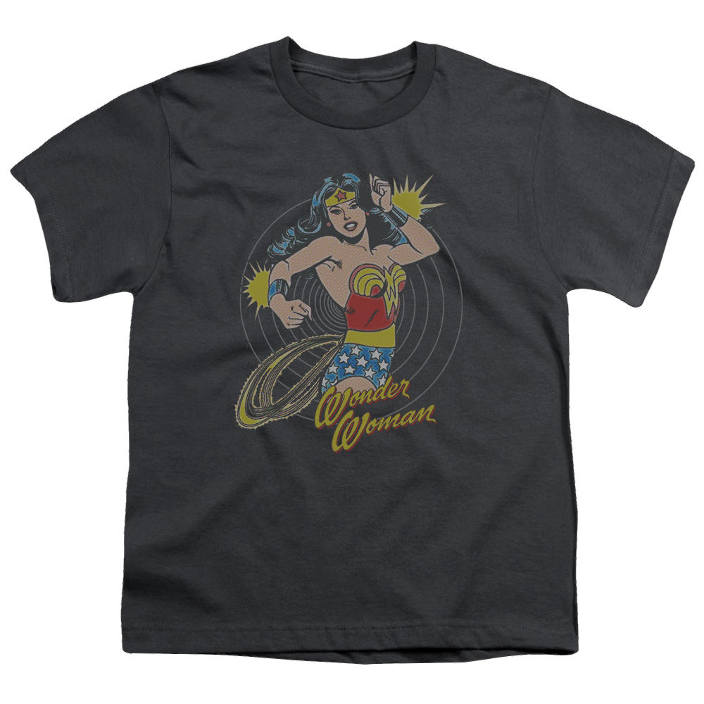 Wonder Woman Spinning - Youth T-Shirt Youth T-Shirt (Ages 8-12) Wonder Woman   