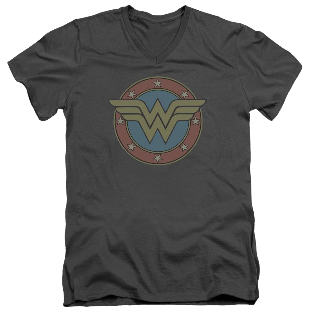 DC Comics Ww Vintage Emblem - Men's V-Neck T-Shirt Men's V-Neck T-Shirt DC Comics   