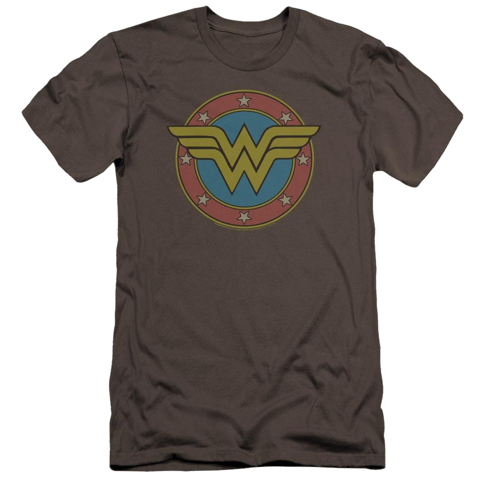 DC Comics Ww Vintage Emblem - Men's Premium Slim Fit T-Shirt Men's Premium Slim Fit T-Shirt DC Comics   
